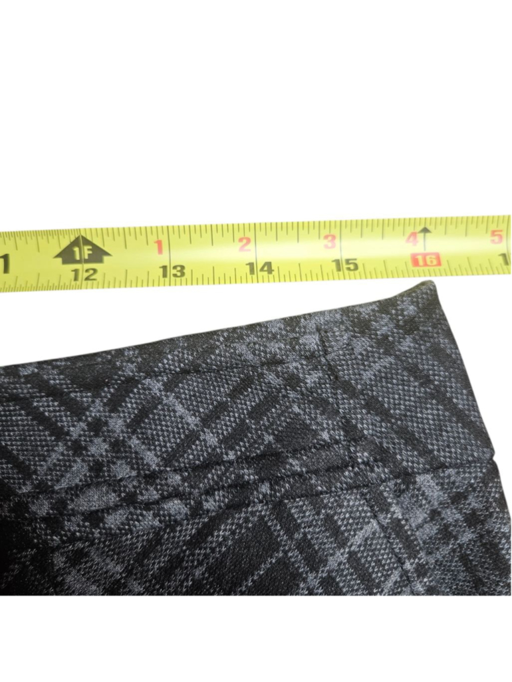 Christopher & Banks 12 Gray Plaid A Line Midi Skirt - Picture 5 of 8